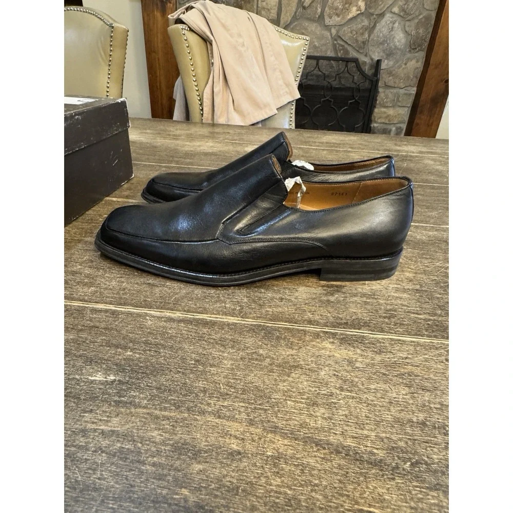 New Mezlan Mayfield Black Slip On Loafer Size‎ 11.5W Leather